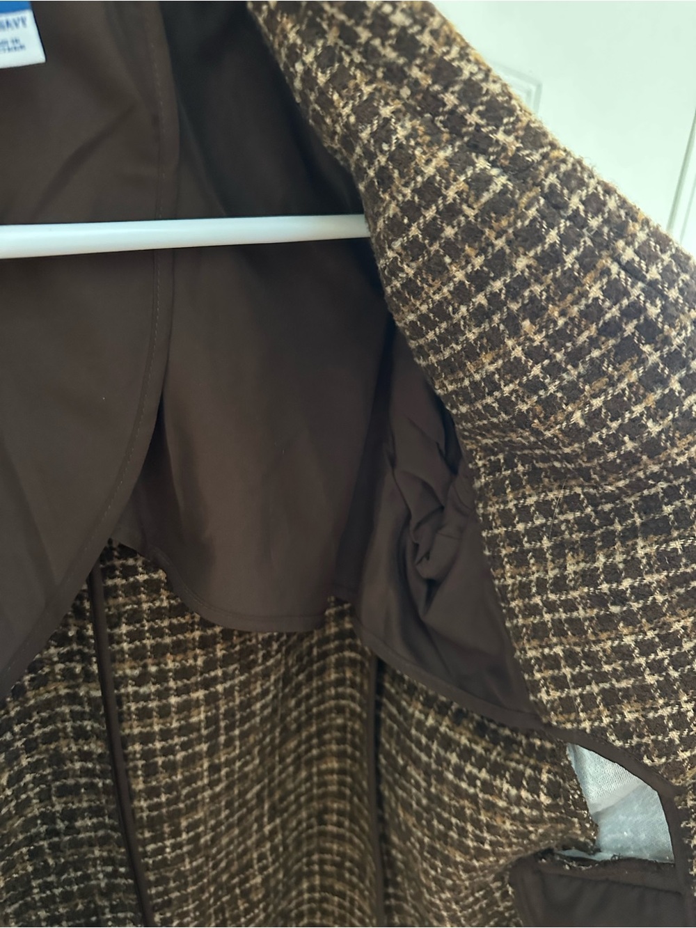 Old Navy Wool-Blend Brown Tweed Women’s Blazer - Picture 5 of 6